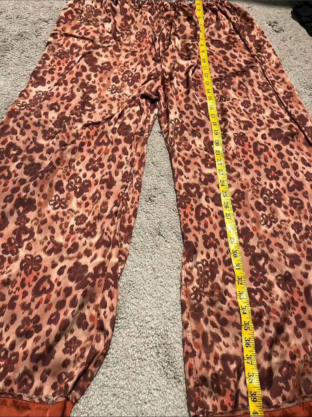 Free People Intimately Free Dreamy Days Leopard Print Wide-Leg Satin Pants - Picture 14 of 16